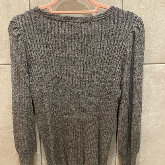Never worn - tags off. Beautiful, soft scoop next sweater with puff sleeves. - Picture 2 of 5